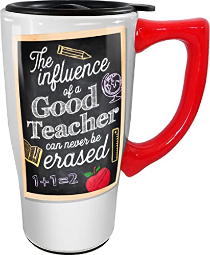 Spoontiques 12387 Teacher Travel Mug, 18 Oz, Ceramic