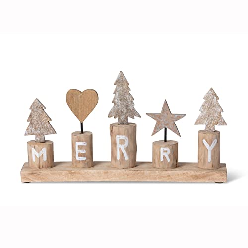 Park Hill Collection Merry Mantel Piece with Whitewash Finish XAB20804