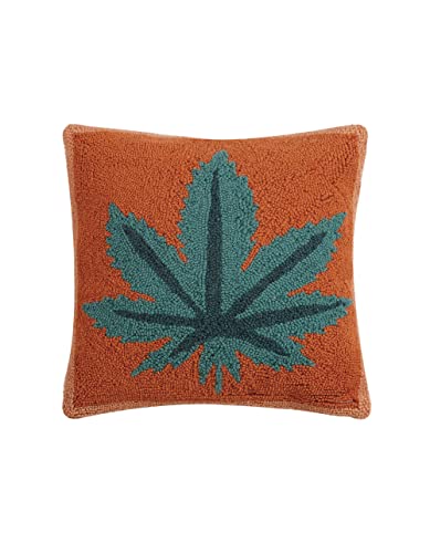 Peking Handicraft 30JBL10C16SQ Mary Jane Hook Pillow, 100% Wool and Cotton