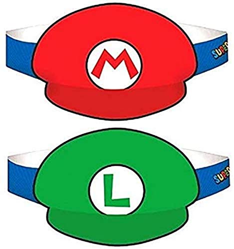 Amscan Super Mario Paper Hats - (8 Pack)