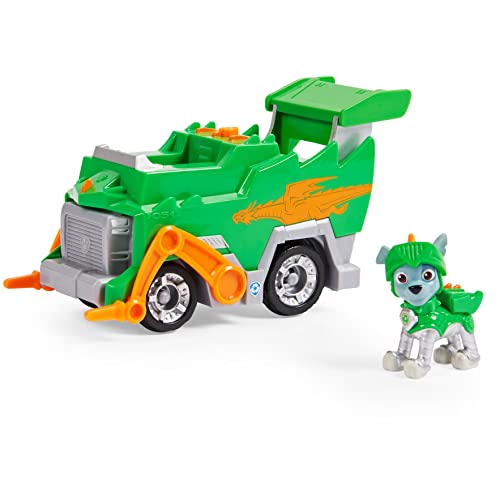 Spin Master 6063588 PAW Patrol Rescue Knights Rocky Transforming Toy Car with Collectible Action Figure