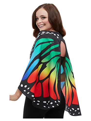 Smiffys 50872 Monarch Butterfly Fabric Wings, Women, Multi-Colour, One Size