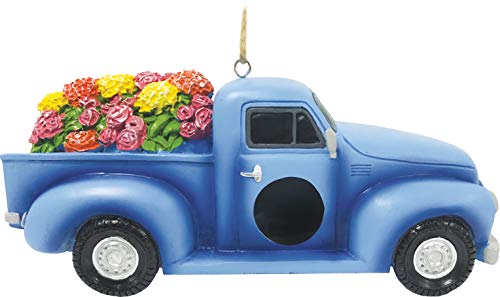 Spoontiques 10128 Truck with Flowers Birdhouse, Multicolor