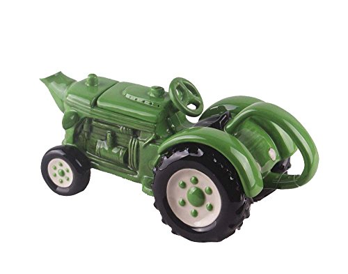 Blue Sky Clayworks Clayworks 10.75" x 5.25" x 4.5" Green Tractor Teapot
