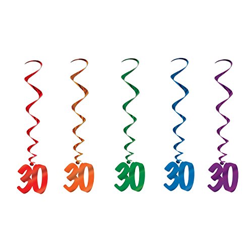 Beistle 30 Whirls (asstd colors) (5/Pkg)