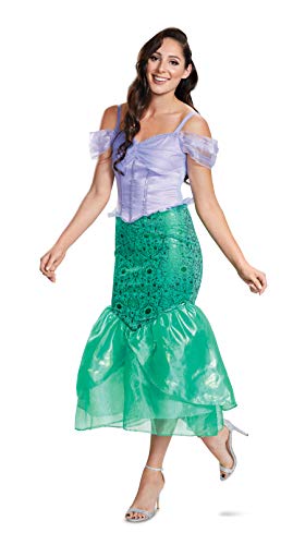 Disguise Women s Ariel Deluxe Adult Sized Costumes, Green & Purple, Medium 8-10 US