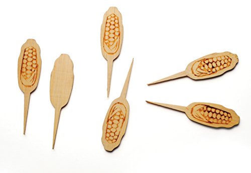 RSVP International Disposable Bamboo Corn Picks, Pack of 50