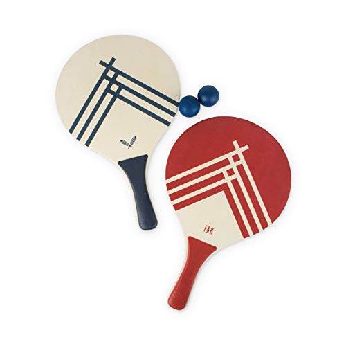 True Brands Foster & Rye 7072 Beach Tennis Set Paddles, One Size, Red and Blue