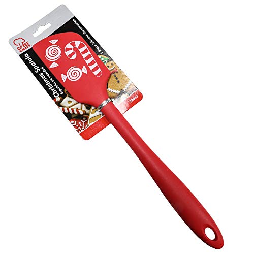 Chef Craft Select Silicone Christmas Spatula, 11 inch, Red