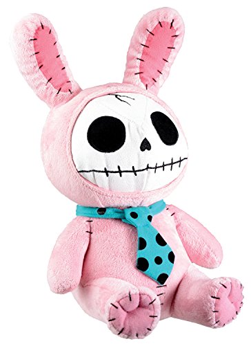Pacific Trading SUMMIT COLLECTION Furrybones Pink Bunny Bun Bun Wearing Polka Dotted Blue Tie Plush Doll