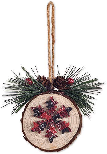 Sunset Vista Designs Plaid Snowflake Ornament