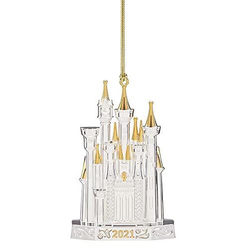 Lenox 2021 Disney Castle Ornament, 0.50, Metallic
