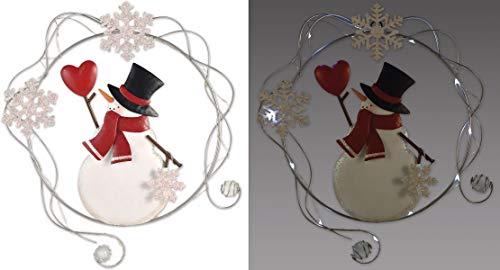Sunset Vista Designs Snowman LED Wall Decoration, 15-inch High