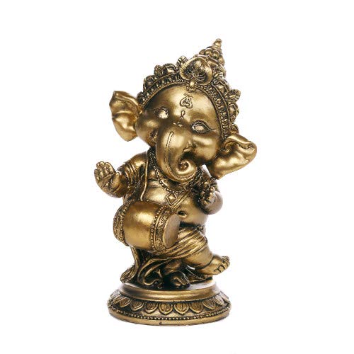 Pacific Trading Giftware Ganesha The Hindu Elephant Deity Dancing Playing Instrument Ganesh Figurine Sculpture 6 Inch H