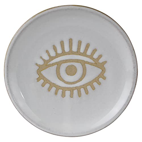 HomArt Eye Icon Tray, 4.50-inch Diameter, Ceramic