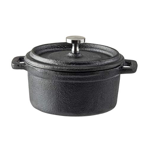Tablecraft 8 oz Cocotte with Lid, Cast Iron & Stainless Steel Knob