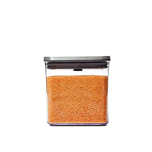 OXO Steel POP Container Big Short Sqaure - 2.8 Qt for Cereal, Grains and More