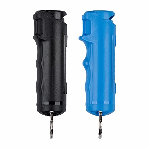 SABRE RED Pepper Gel Kit with Blue Water Practice Spray, 25 Bursts, 12-Foot (4-Meter) Range, Gel Is Safer, Ergonomic Finger Grip, Flip Top Safety, Comes With A Blue Water Practice Spray Canister