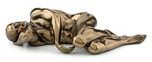 Unicorn Studio 8.5 Inch Male Nude Figure Reclining on Arm Under Head Display Decor