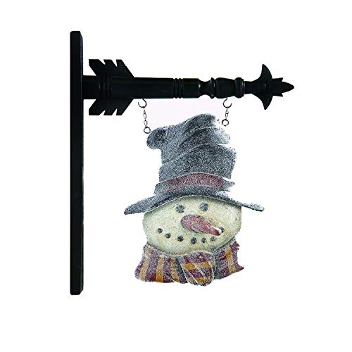 K&K Interiors Arrow Replacement Decorative Hanging Sign, White/Black