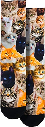 Spoontiques Fun Crew Socks, One Size Fits Most - Cats