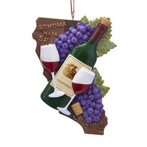 Kurt Adler California State Wine Ornament