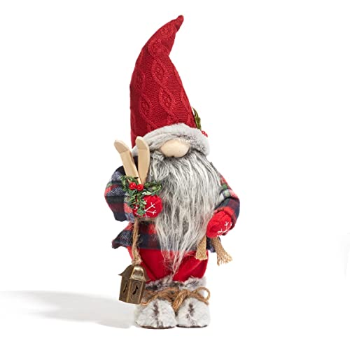 Giftcraft 683366 Christmas Woodland Gnome Figurine, 16-inch Height, Polyester