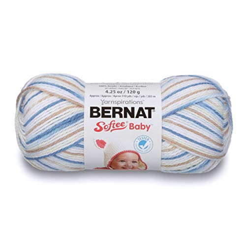 Spinrite Yarns (CA) Bernat Softee Baby Yarn, Ombre, 4.25 oz, Gauge 3 Light, Little Boy Blue Ombre
