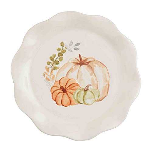 Mud Pie Thanksgiving Salad Plate, Pumpkins, 8" dia