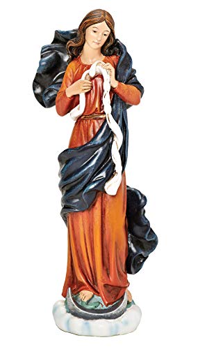 Roman Mary Undoer of Knots 7 inch Resin Stoneware Tabletop Figurine Collectible Statue
