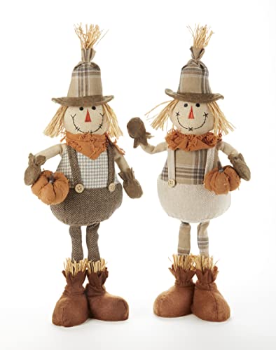 Delton Dangle Leg Maple Scarecrow, 2 Assortment