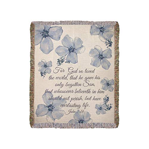 Manual ATFGSL for God So Loved The World Tapestry Throw Blanket, 50 Inches x 60 Inches, Multicolor