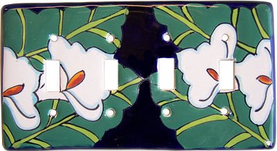 Fine Craft Imports Lily Talavera Quadruple Toggle Switch Plate