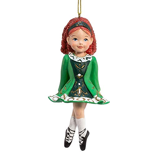 Kurt Adler Irish Girl Dancer in Green Dress Christmas Ornament