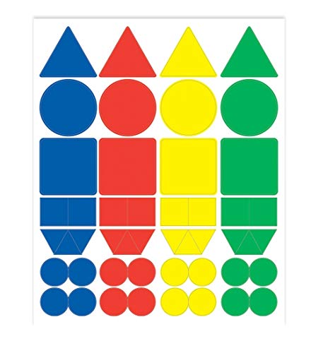 Hygloss Products Basic Shapes Sticker Forms 3 Sheets/Pkg, Red, Yellow, Green, Blue
