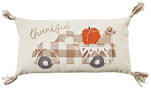 Mud Pie Fall Tassel Pillow, Tan