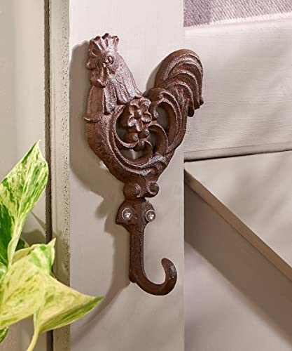 Giftcraft 7" Cast Iron Rooster Shaped Wall Hook