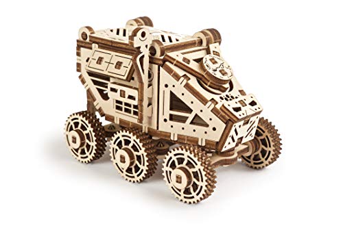 Ukidz UGEARS Science STEM Mars Buggy, DIY Engineering Activity, STEAM School Project, Mechanical Wooden Puzzle, Eco Building 3D Toy, Educational Gift for Kids & Teen, Boy Girl, Self-Assembly Craft Kit