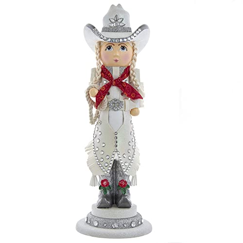 Kurt Adler Hollywood Nutcrackers Hollywood Rhinestone Cowgirl Nutcracker, 18-Inch, Multicolored