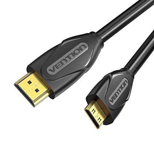 Mini HDMI to Standard HDMI Cable 10ft,VENTION 4K HDMI to Mini HDMI Bidirectional High Speed Adapter 1080p HD with Audio Return Channel Compatible for HDTV,Camera,Camcorder,Tablet,Projector