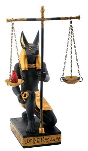 Pacific Trading SUMMIT COLLECTION Black and Gold Anubis Scales of Justice Egyptian Statuette