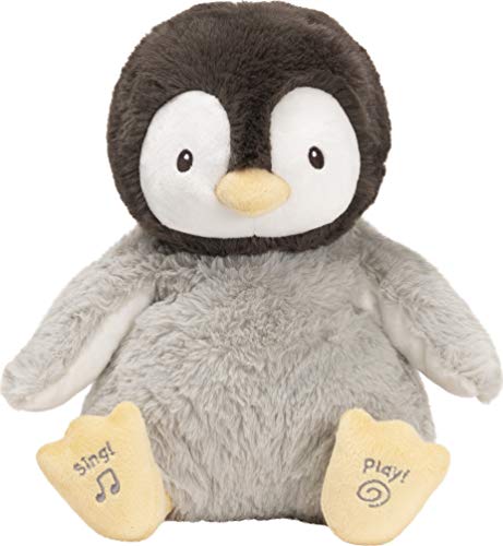 GUND Baby Animated Kissy The Penguin Stuffed Animal Plush, Black/White/Grey, 12"