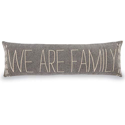 MUD PIE Long  Pillow, 35x 1.67", We Are Family