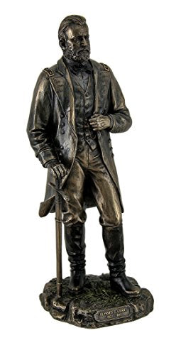 Unicorn Studio Resin Statues Ulysses S. Grant 18Th Us President Standing In Uniform With Sword Statue 4 X 11 X 4 Inches Bronze