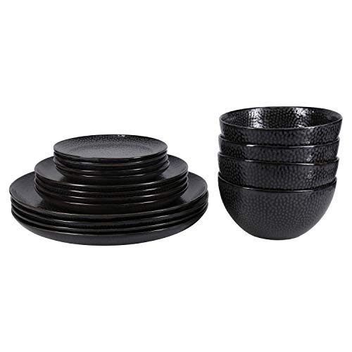 BIA Cordon Bleu Serene Black Dinnerware Set, Contains 16 Pieces