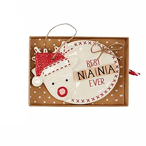 Mud Pie Ceramic "Nana" Ornament, 3.5" x 5"