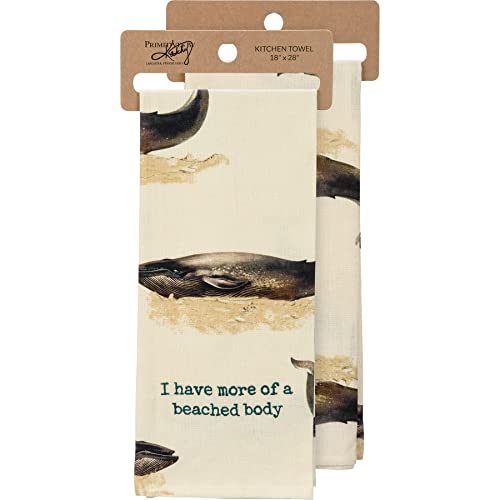 Primitives by Kathy 112303 Kitchen Towel I Have More of A Beached Body,28-inch