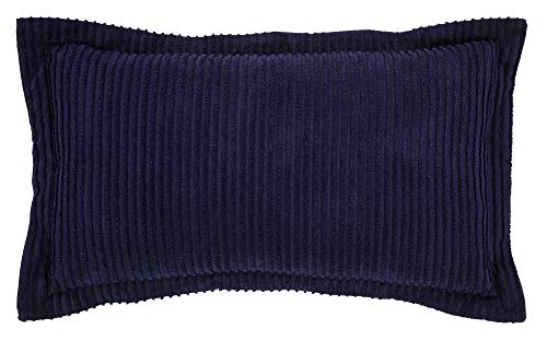 Better Trends Jullian Collection is Super Soft and Light Weight in Bold Stripes Design 100% Cotton Tufted Unique Luxurious Machine Washable Tumble Dry, King Sham, Navy
