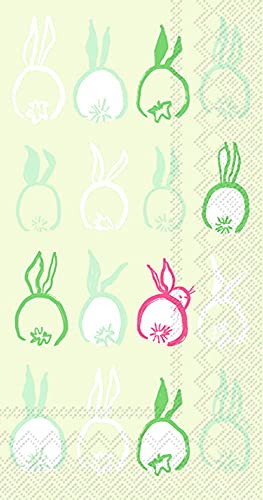 Boston International IHR 3-Ply Paper Napkins, 16-Count Guest Size, Bunny Tails