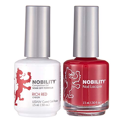 Lechat Nobility ‚Äì Gel Polish & Nail Lacquer Set - Collection 2-5oz (Rich Red NBCS031)